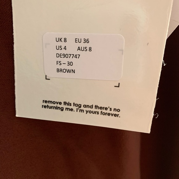 Racer Thigh Split Midi Dress Brown - Picture 5 of 5